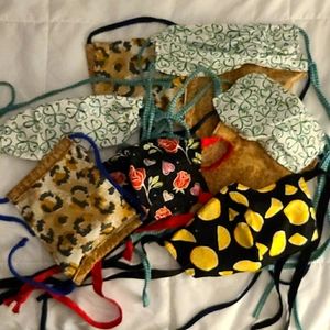 Lot of 9 never worn homemade face masks